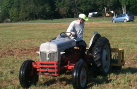 JP aerating the pasture